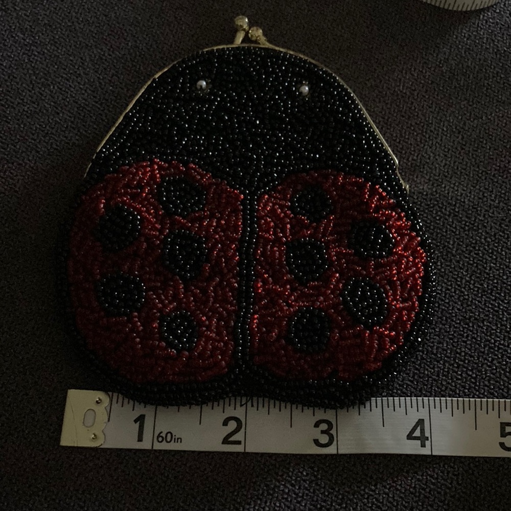 Beaded coin wallet